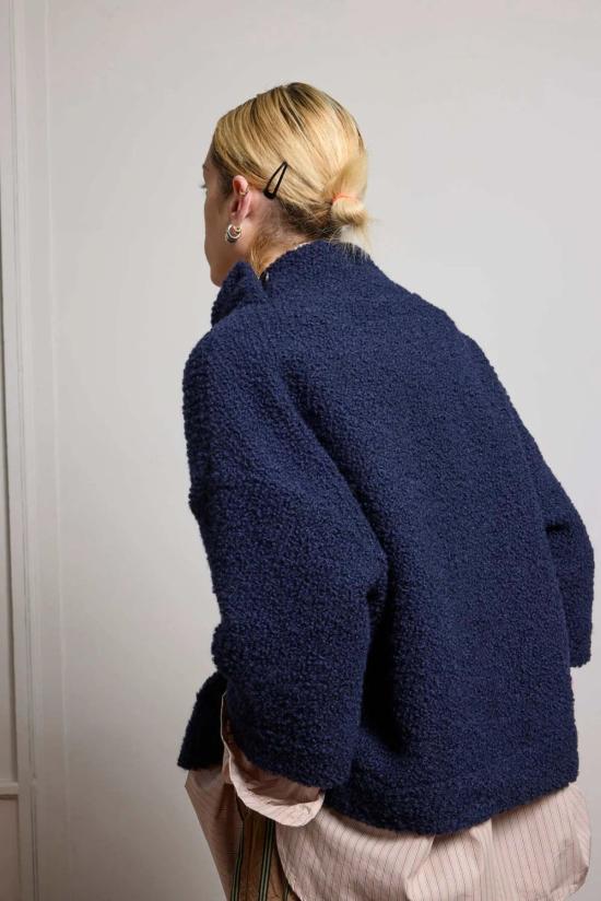  가예고데스포르테스 스웨터 Gallego Desportes Cowl Bouclé 풀오버 네이비 - GALLEGO DESPORTES