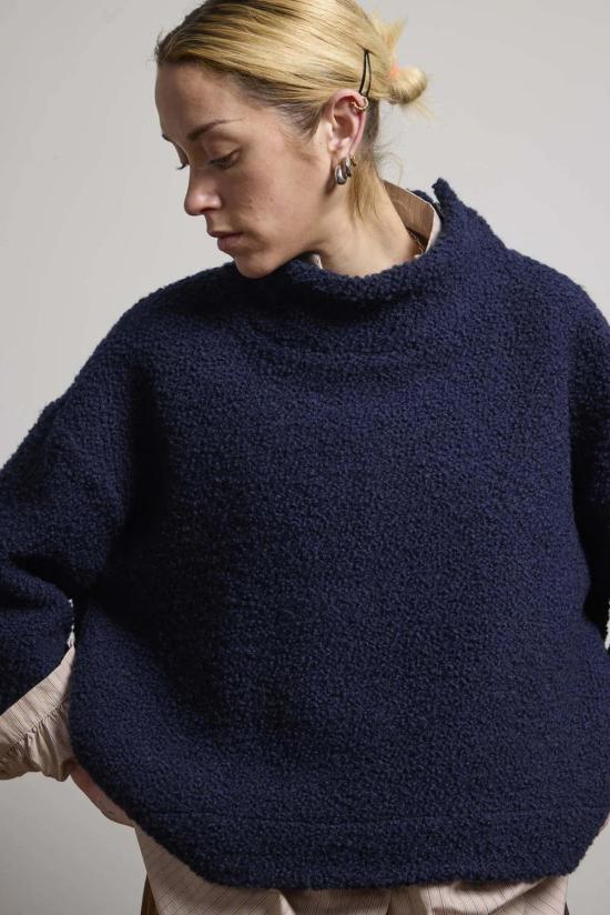  가예고데스포르테스 스웨터 Gallego Desportes Cowl Bouclé 풀오버 네이비 - GALLEGO DESPORTES