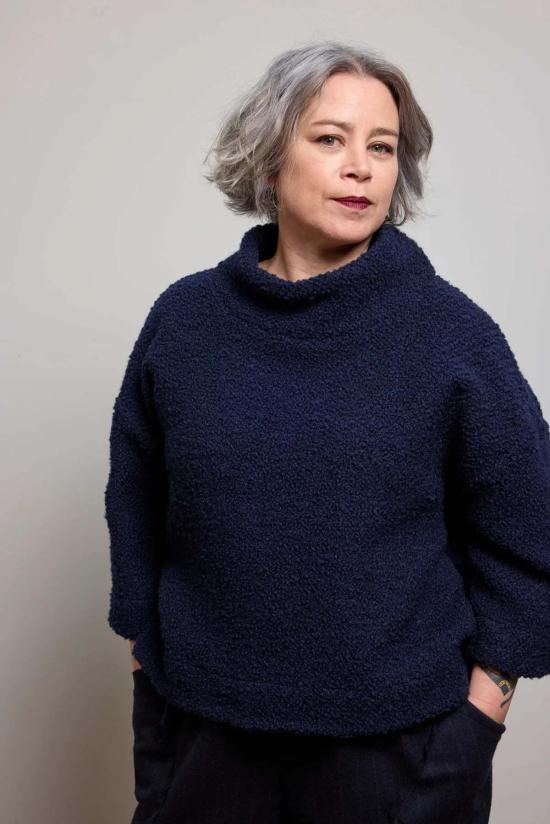  가예고데스포르테스 스웨터 Gallego Desportes Cowl Bouclé 풀오버 네이비