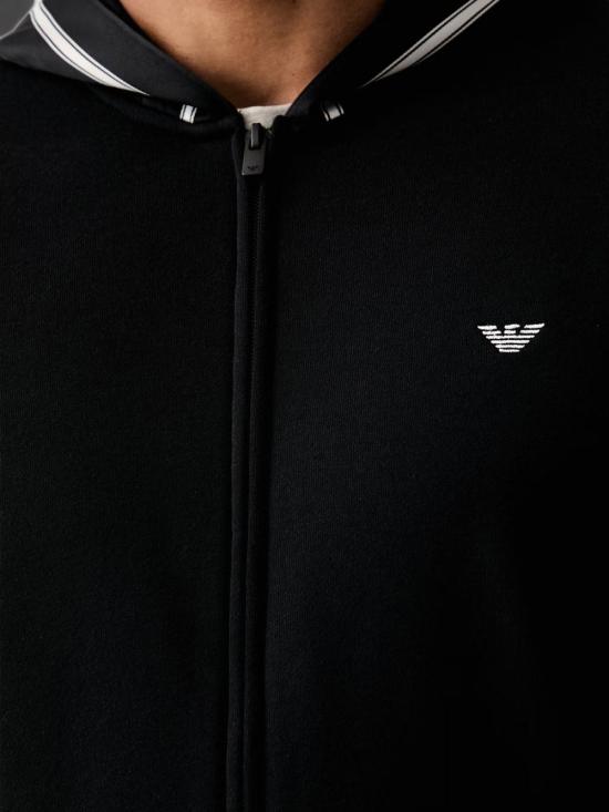 26FW 엠포리오 아르마니 후드 티셔츠 EM000653 AF25024UC001 BLACK - EMPORIO ARMANI