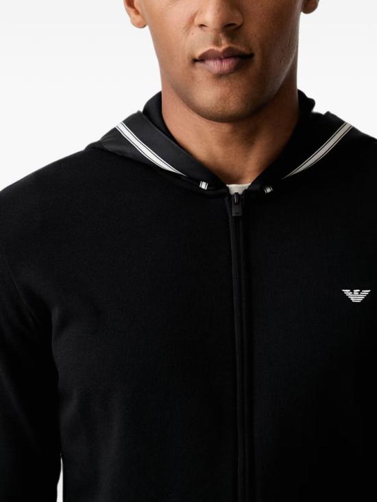 26FW 엠포리오 아르마니 후드 티셔츠 EM000653 AF25024UC001 BLACK - EMPORIO ARMANI