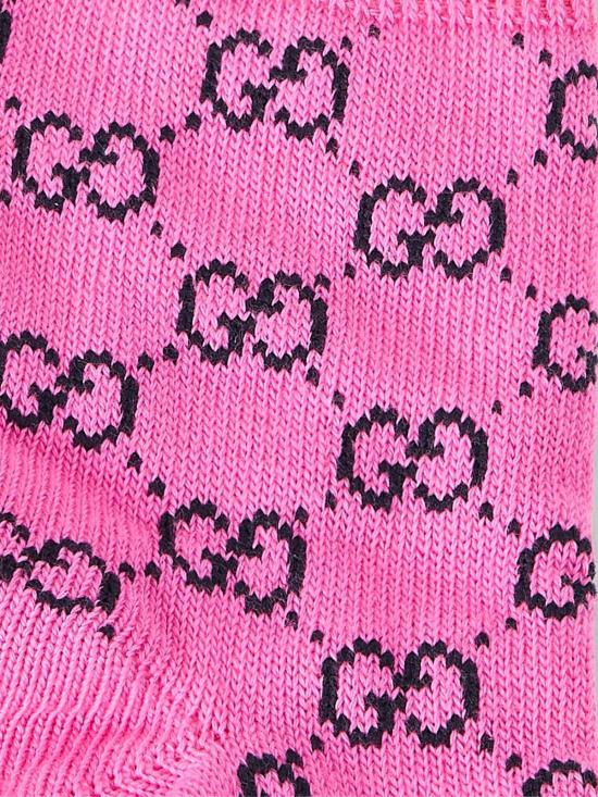 26FW 구찌 GG 로고 코튼 양말 6638633GABH5800 PINK - GUCCI