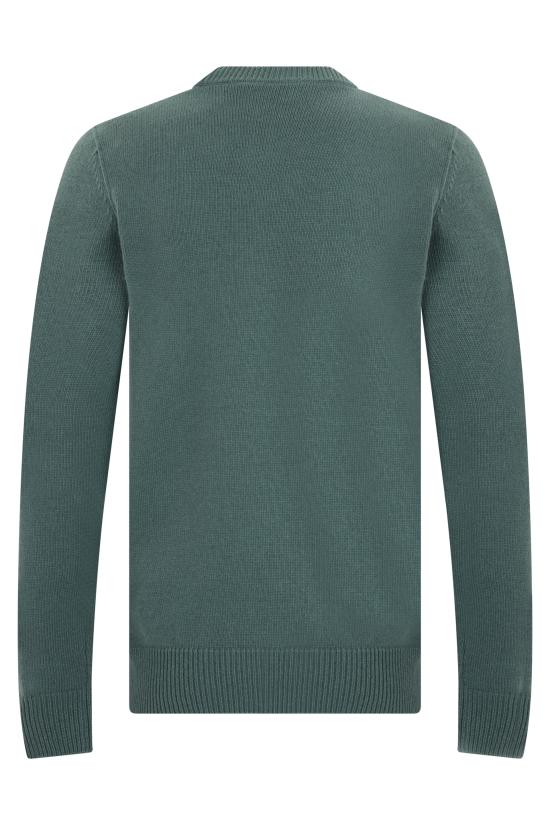 26FW 스톤 아일랜드 램스울 립드 트림 레귤러 핏 크루넥 스웨터 5100072S00A3V005T green - STONE ISLAND