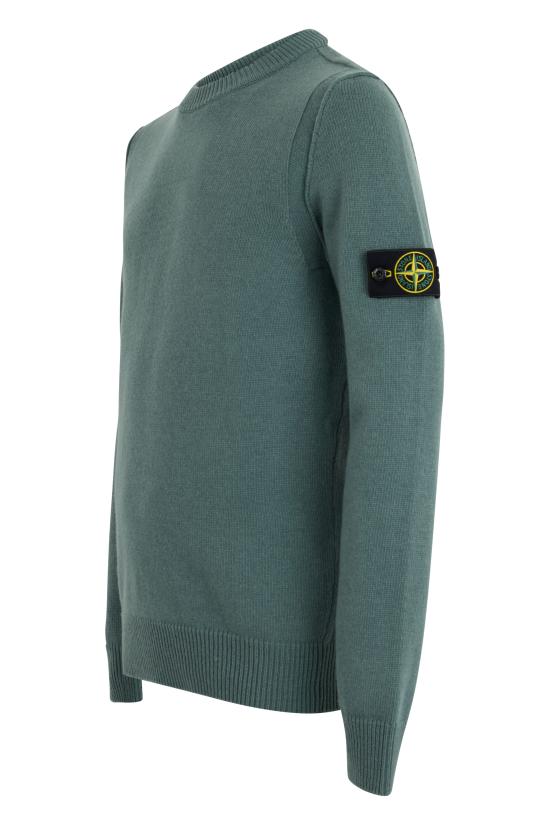 26FW 스톤 아일랜드 램스울 립드 트림 레귤러 핏 크루넥 스웨터 5100072S00A3V005T green - STONE ISLAND