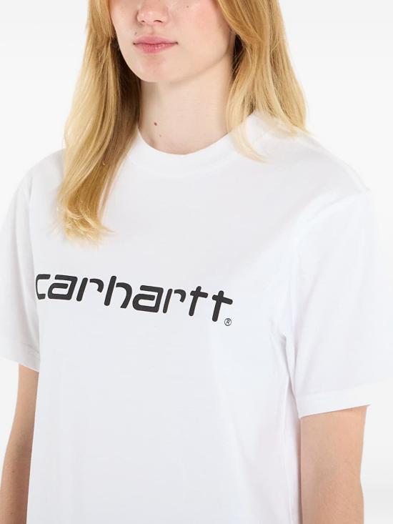 26FW 칼하트 WIP 스크립트 숏 슬리브 티셔츠 I035700 00AXX WHITEBLACK - CARHARTT WIP