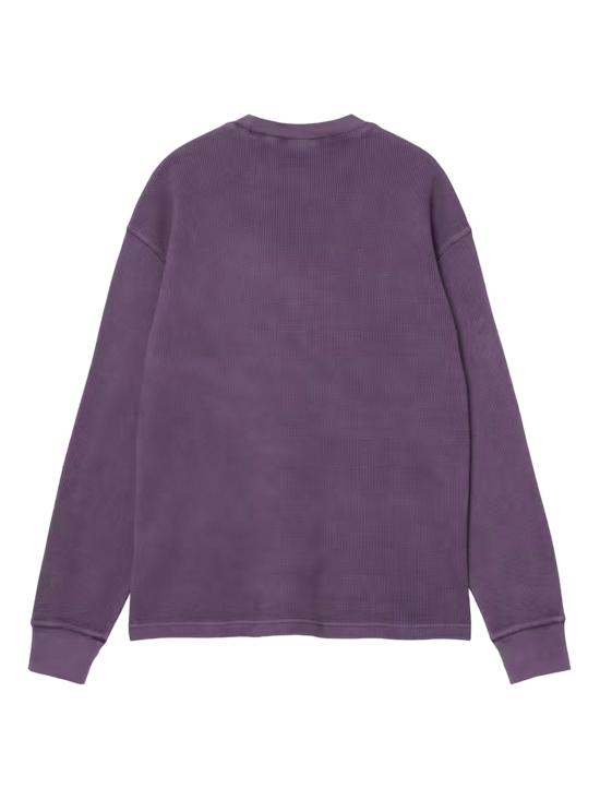 26FW 칼하트 WIP 롱슬리브 비스타 와플 티셔츠 I035304 89GD BLACK - CARHARTT WIP