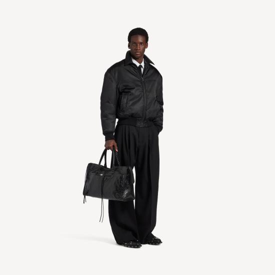 26FW 발렌시아가 코쿤 보머 재킷 A009J9TUO21 1000 BLACK - BALENCIAGA