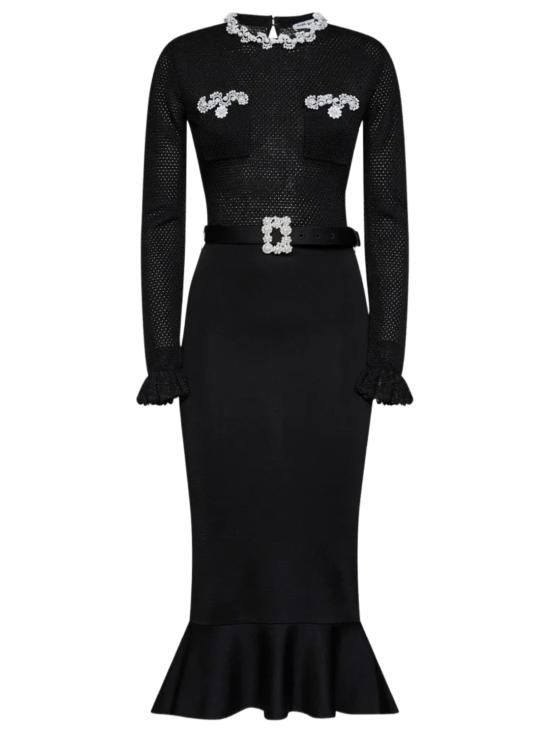 26FW 셀프 포트레이트 미디 원피스 AW26085MCBBLACK NERO