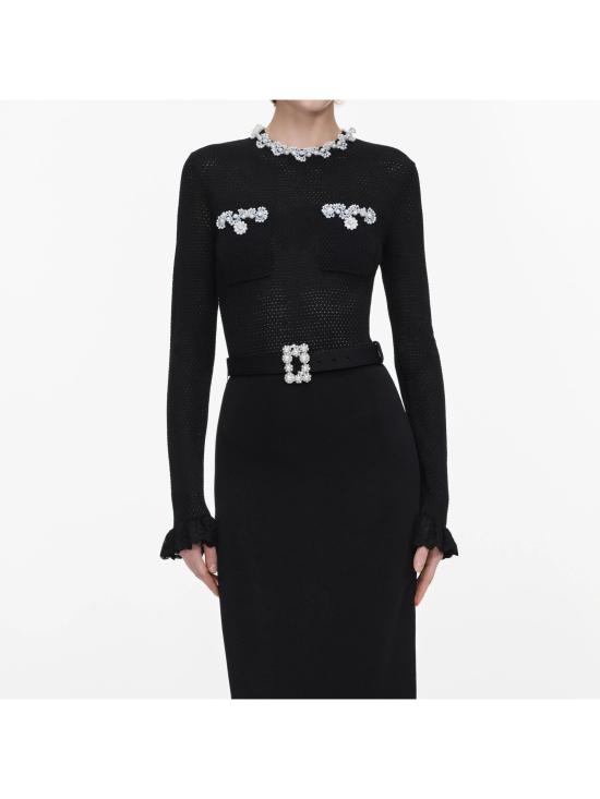 26FW 셀프 포트레이트 미디 원피스 AW26085MCBBLACK NERO - SELF PORTRAIT