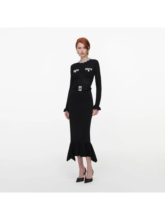 26FW 셀프 포트레이트 미디 원피스 AW26085MCBBLACK NERO - SELF PORTRAIT