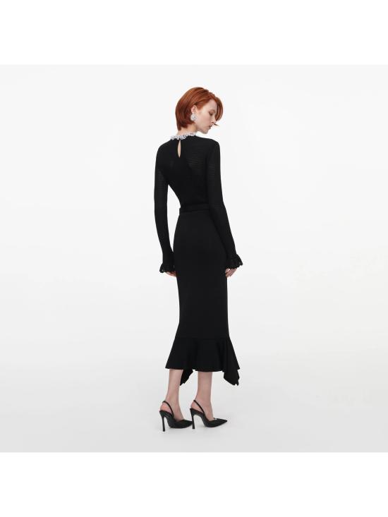 26FW 셀프 포트레이트 미디 원피스 AW26085MCBBLACK NERO - SELF PORTRAIT