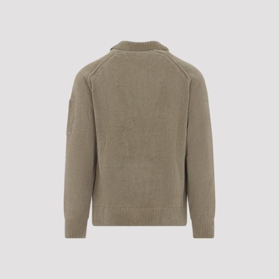 26FW 씨피 컴퍼니 셔닐 코튼 폴로 니트 21CMKN198A005558G340 VERDE - C.P. COMPANY