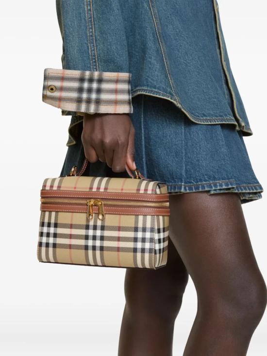  버버리 체크 베니티 백 8120525 A9534 BEIGE - BURBERRY
