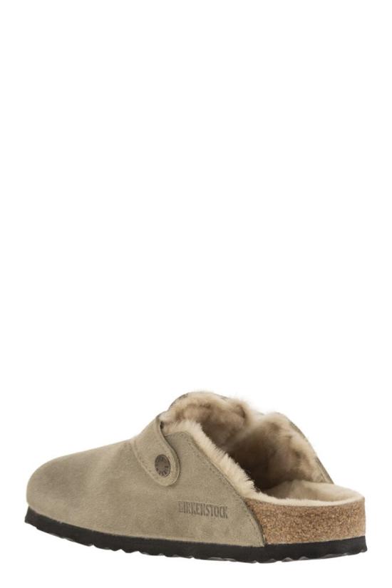  버켄스탁 보스턴 시어링 스웨이드 레더 뮬 1028299 TAUPE DOVE - BIRKENSTOCK