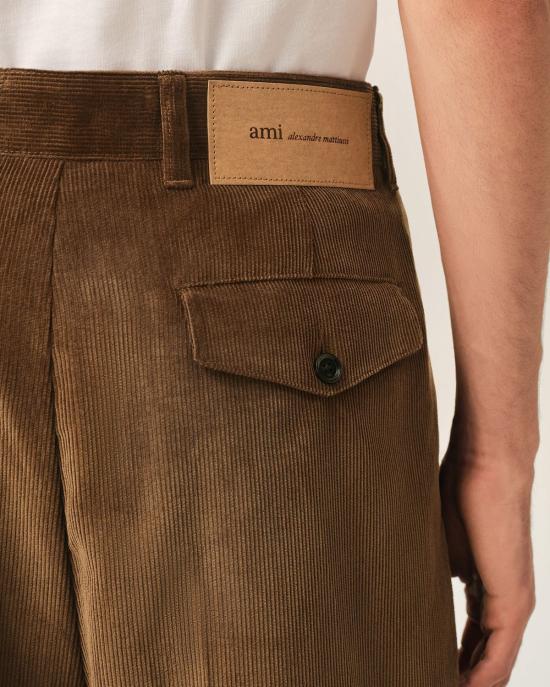 26FW 아미 스트레이트 팬츠 HTR121CO0089 2221 CHOLTBROWN - AMI