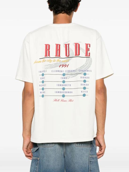 26FW 루드 반팔 티셔츠 RHFW26TT06012 8610 WHTRDMULTI - RHUDE
