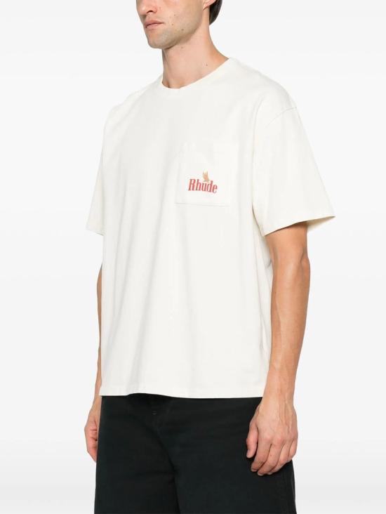 26FW 루드 반팔 티셔츠 RHFW26TT03012 8609 WHITERED - RHUDE