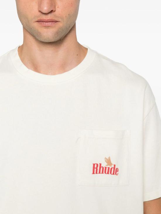 26FW 루드 반팔 티셔츠 RHFW26TT03012 8609 WHITERED - RHUDE