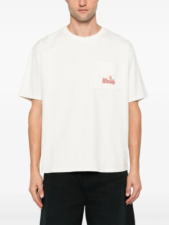 26FW 루드 반팔 티셔츠 RHFW26TT03012 8609 WHITERED - RHUDE