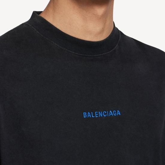 26FW 발렌시아가 반팔 티셔츠 A0017UTTVJ1 8014 BLACKBLUE - BALENCIAGA