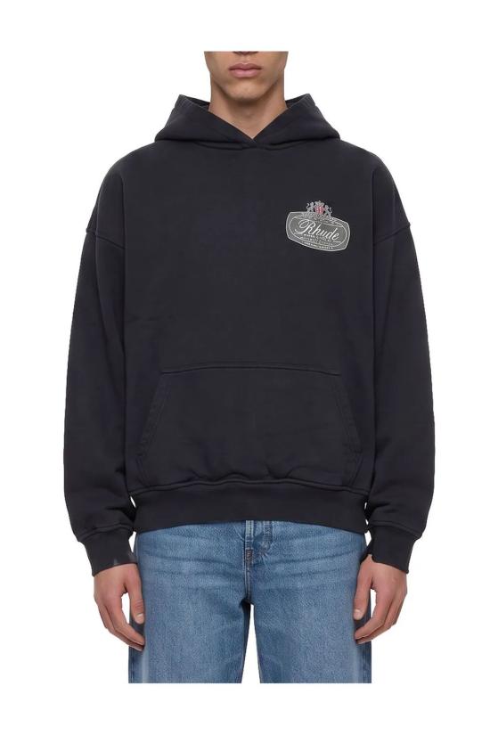 26FW 루드 후드 티셔츠 RHFW26HO01012 6505 BLACKSILVR - RHUDE