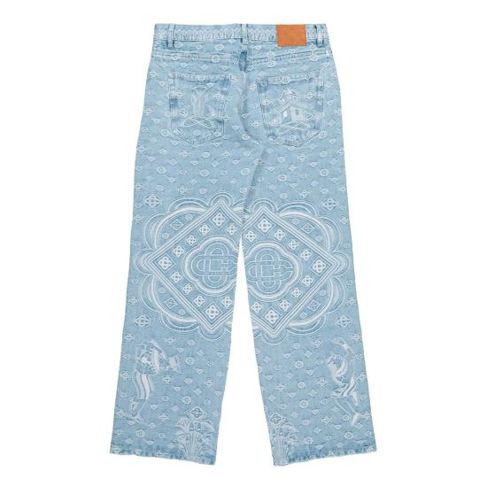 26FW 카사블랑카 스트레이트 팬츠 MAW26DN02801 LIGHTBLUE - CASABLANCA