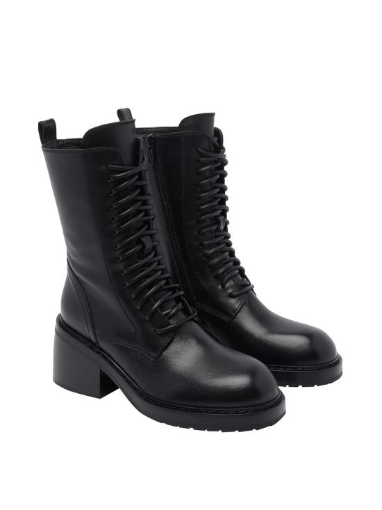 26FW 앤 드뮐미스터 하이케 레이스업 레더 부츠 10066LT047099 BLACK - ANN DEMEULEMEESTER