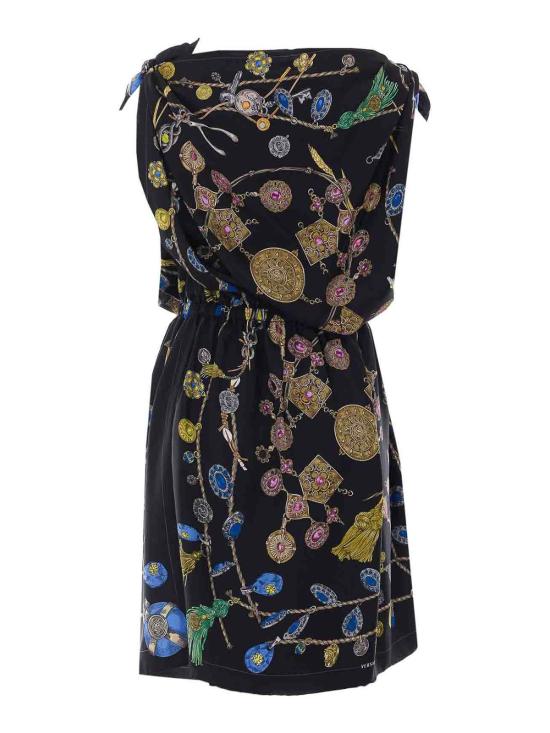 26FW 베르사체 미디 원피스 10258711A186735BF10 BLACK - VERSACE