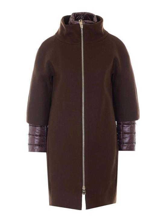 26FW 에르노 울트라라이트 나일론 버진 울 혼방 코트 CA000640D333448810 BROWN