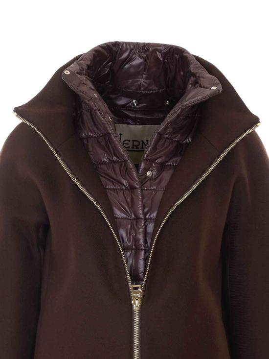 26FW 에르노 울트라라이트 나일론 버진 울 혼방 코트 CA000640D333448810 BROWN - HERNO