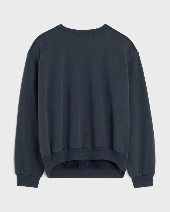 26FW 셀린느 코튼 플리스 루즈 스웨트셔츠 RY0YH1233 07RV NAVYREDWHITE 07RV NAVY RED WHITE - CELINE