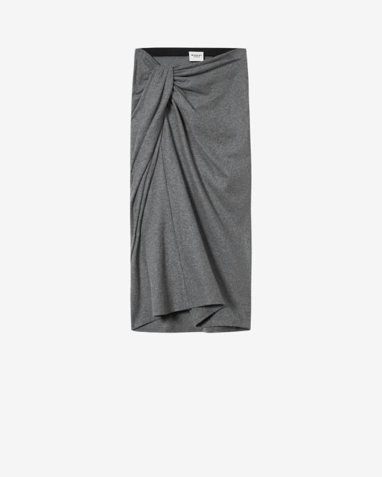 26FW 이자벨마랑에뚜왈 스커트 JU0018FBD3K05E 02GY GREY