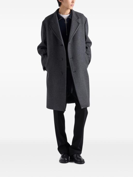 26FW 프라다 울 캐시미어 폴로 스웨터 UMF3986242 F0008 BLEU - PRADA