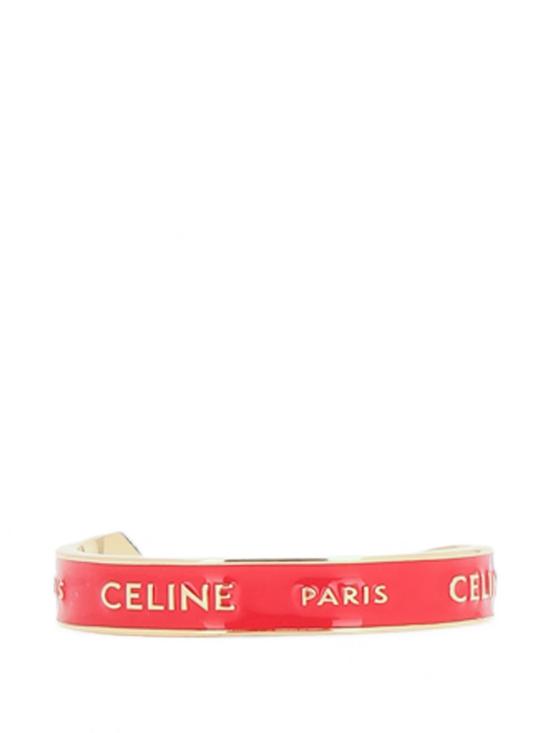 26FW 셀린느 에나멜 & 골드 피니시 브라스 리본 스몰 커프 B107C3F68 27RG REDGOLD - CELINE