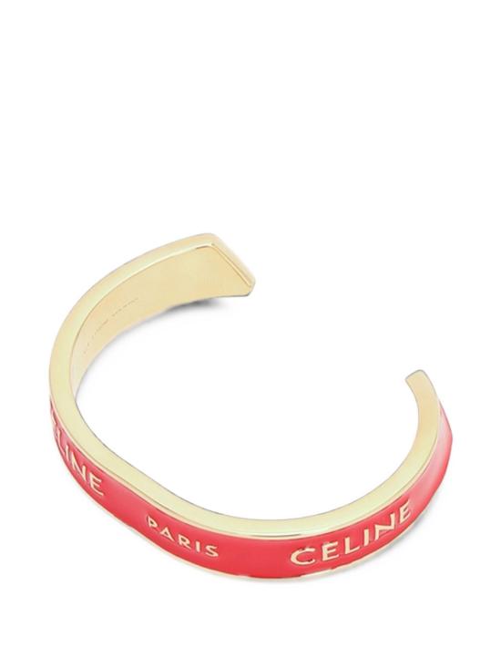 26FW 셀린느 에나멜 & 골드 피니시 브라스 리본 스몰 커프 B107C3F68 27RG REDGOLD - CELINE