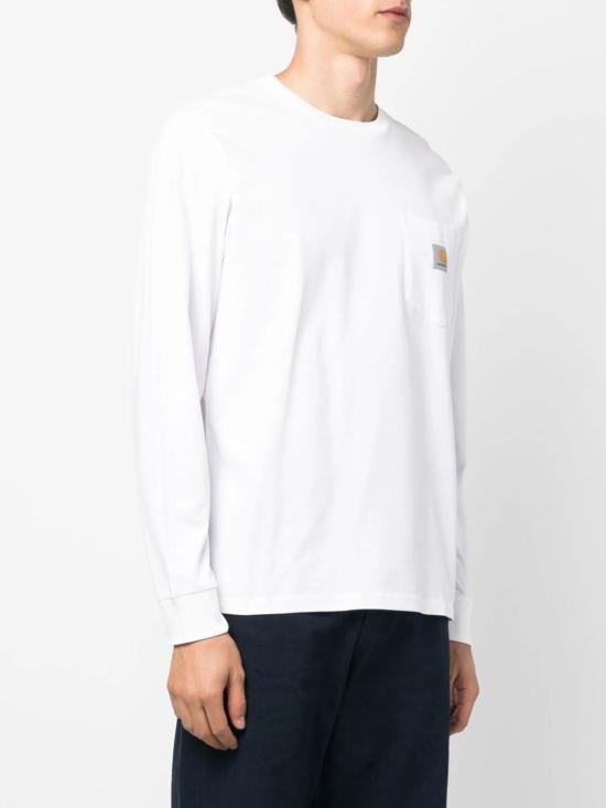 26FW 칼하트 WIP 롱슬리브 포켓 티셔츠 I030437 02XX WHITE - CARHARTT WIP