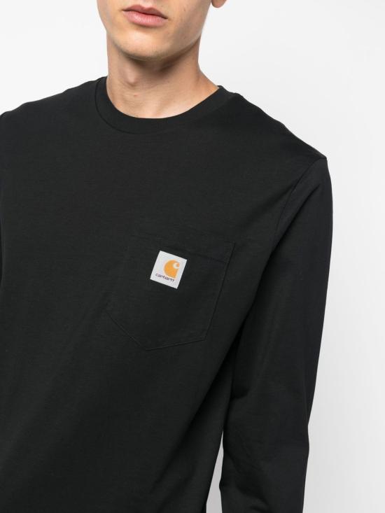 26FW 칼하트 WIP 롱슬리브 포켓 티셔츠 I030437 89XX BLACK - CARHARTT WIP