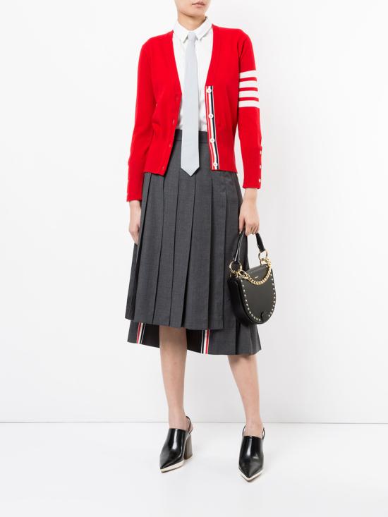 26FW 톰브라운 클래식 캐시미어 4바 브이넥 가디건 FKC001A00011 600 RED - THOM BROWNE