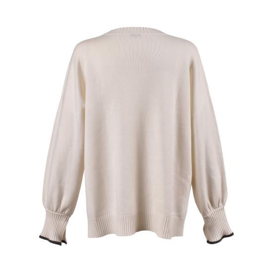  브루넬로 쿠치넬리 스웨터 i202357 WHITE - BRUNELLO CUCINELLI