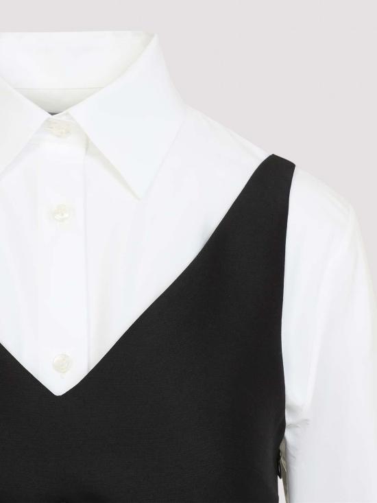26FW 발렌시아가 하이브리드 셔츠 미니 드레스 A00296TUT221000 BLACK - BALENCIAGA