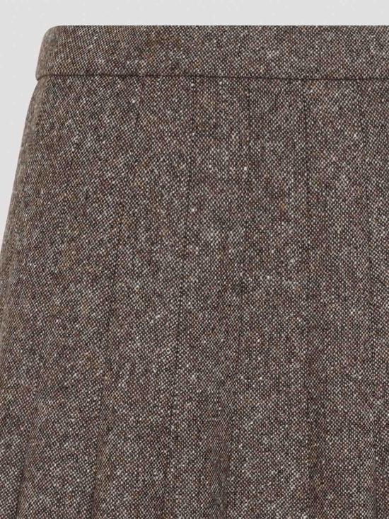 26FW 브루넬로 쿠치넬리 미디 스커트 MD002G4092C002 DARK BROWN - BRUNELLO CUCINELLI