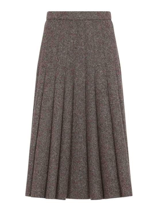 26FW 브루넬로 쿠치넬리 미디 스커트 MD002G4092C002 DARK BROWN