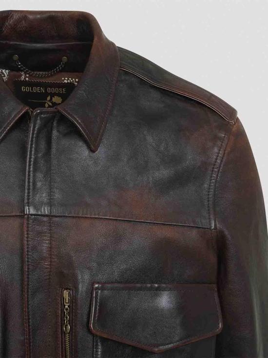 26FW 골든구스 봄버 자켓 GMP02502P00228855381 DARK BROWN - GOLDEN GOOSE