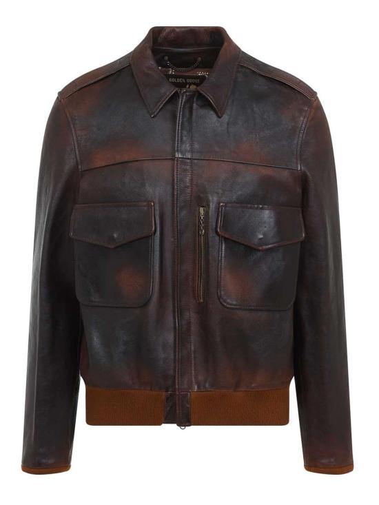 26FW 골든구스 봄버 자켓 GMP02502P00228855381 DARK BROWN