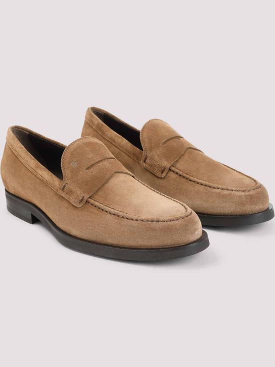 26FW 토즈 스탬프 모노그램 스웨이드 로퍼 XXM0ZF0Q920RE0S004 BROWN - TODS