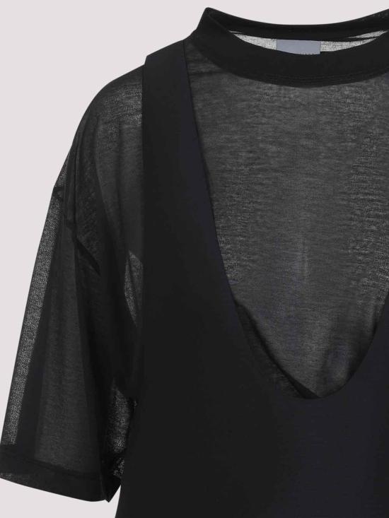 26FW 발렌시아가 하이브리드 미니 드레스 A0028KTUT221000 BLACK - BALENCIAGA