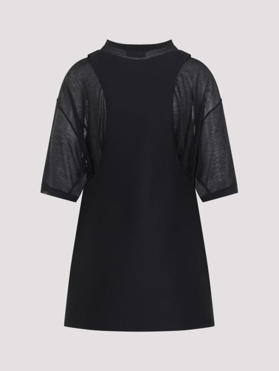 26FW 발렌시아가 하이브리드 미니 드레스 A0028KTUT221000 BLACK - BALENCIAGA