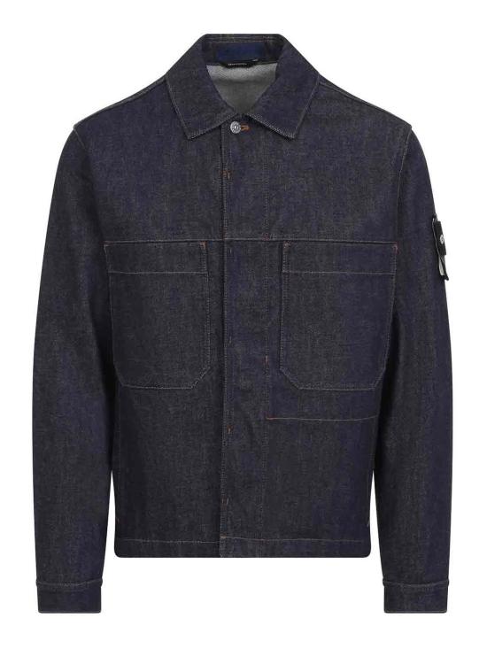 26FW 스톤 아일랜드 블루 린스 버튼 디테일 코치 재킷 L2S144100006S00J8VJ200 BLUE