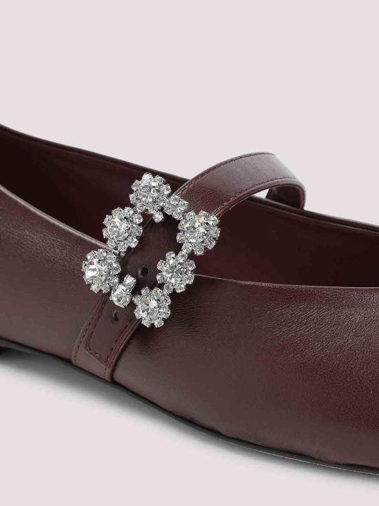 26FW 로저비비에 플랫 슈즈 RVW7434463091TR805 BURGUNDY - ROGER VIVIER
