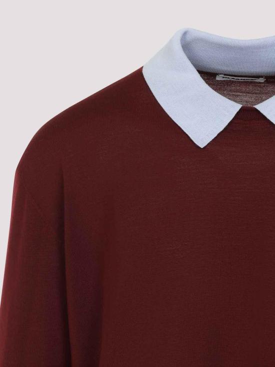 26FW 질샌더 폴로 티셔츠 J22GL0139J14842642 BURGUNDY - JIL SANDER